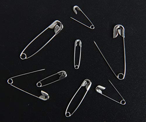 Happy Shop Premium Safety Pins- 4 Size-520 Count- Durable, Rust-Resistant Nickel Plated Steel Sewing Accessories Kit for Home Office Use Art Craft Sewing