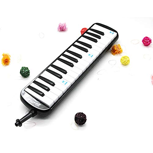 Melodica,Melodica Instrument,32-Key Melodica Melodion Musical Instrument with Mouthpieces Pipe Oxford Cloth Bag for Beginners Students Children Kids Adults Black