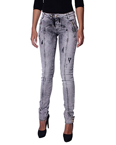 Pierre Balmain - Women's Jeans Acid Washed Super Skinny (7M7000/28473/900) - Gray, W29