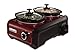 Crock-Pot Hook Up Double Oval Connectable Entertaining Slow Cooker System, 1-Quart, Metallic Red