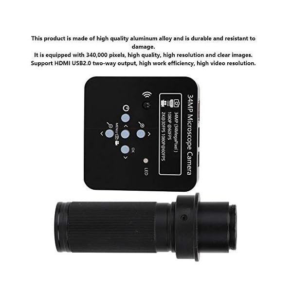 Mikroskop Kamera,34mp 120x Linsenelektronenmikroskop HDMI USB Industriemikroskop Kamera Industriekamera 34 Megapixel… – Bild 4