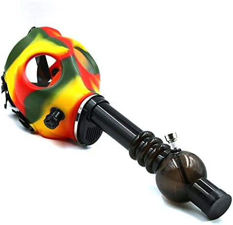ZJAN Acrylic, Plastic tube + Colored Rubber Mask smoking (Black)