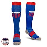 MudGear USA Compression Socks - Over The Calf Tall Running Socks for Patriotic Men and Women