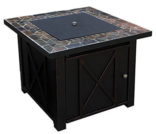 SKEMiDEX--- Gas Fire Table Bowl Cover Pit Outdoor Fireplace Propane Gas Heater Patio Provides up to 30,000 BTUs of heat Stainless steel burner Features an easy-to-use push-button electronic igniter.