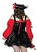 Leg Avenue Women's Plus Size Vixen Pirate Wench with Velvet Double lace up Corset Dress, Red/black, 3X/ 4X
