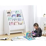 UTEX Kids Sling Bookshelf, Magazine Rack - Book Rack for Kids,Book Organizer (White)