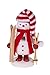 Traditional Wooden Skier Snowman Nutcracker with Skis by Clever Creations | Festive Christmas Decor | 6