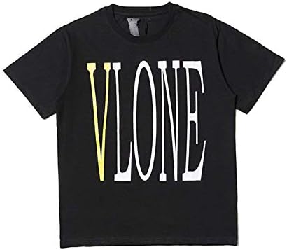 Tide Brand Vlone Yellow Big V Male Limited T-Shirt Cotton Couple Short Sleeve