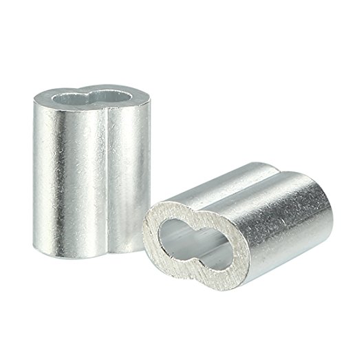 uxcell 1.2mm Cable Wire Rope Aluminum Sleeves Clip Crimping Loop 100pcs - Thumbnail 5