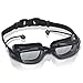 GLOUE Premium Swimming Goggles with Attached Ear Plugs Underwater Glasses No Leak, Clear Anti-Fog Lenses, Comfortable Nose Piece, Soft Durable Rubber Silicone for Adult Men Women Youth Kids Child
