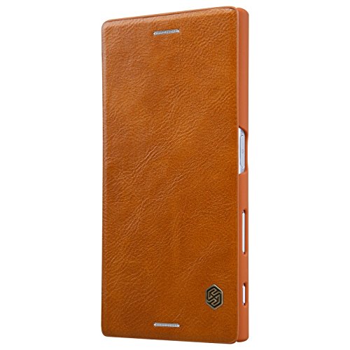 Capa Flip Nillkin QIN para Xperia XZ (5.2 Pol), [Couro PU][Fina e Leve][Proteção 360 graus], Sony Xperia XZ - 5" (F8331 F8332) - Marrom