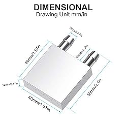 DIYhz Aluminum Water Cooling Block, Liquid Water