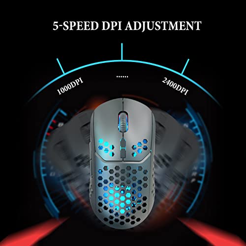 RGB Wireless Gaming Mouse Bluetooth Rechargeable Silence Ultra Light 2.4G Computer