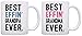 ThisWear Grandma Grandpa Gifts Best Effin Grandma and Grandpa Ever Bundle Funny Grandparent Gifts 2 Pack 11oz Ceramic Coffee Mug Set