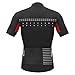 Men’s Short Sleeve Cycling Jersey Full Zip Moisture Wicking, Breathable Running Top – Bike Shirt (Red+Black, US Size 2XL)thumb 2
