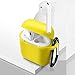 Airpods Case, Music tracker Protective Thicken Airpods Cover Soft Silicone Chargeable Headphone Case with Anti-Lost Carabiner for Apple Airpods 1&2 Charging Case (Yellow)