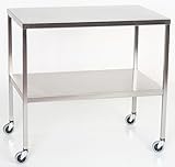 Stainless Steel Instrument Table with Shelf 36"L x