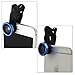 ETvalley Universal 3 in 1 Phone Camera Lens Kit Clip on Lens for Smartphones, Fish Eye Lens, 2 in 1 Macro Lens & Wide Angle Lens, with Universal Lens Clip, Made of Aluminum, Color Blue