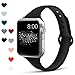 Merlion Compatible with Apple Watch Band 38mm 42mm 40mm 44mm for Women/Men,Soft Silicone Thin Narrow Replacement Slim Bands for iWatch Series 4/3/2/1