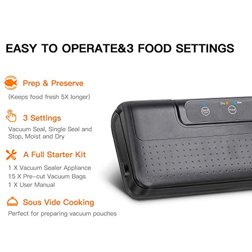 Vacuum Sealer, Automatic Vacuum Air Sealing System For Food Preservation, with Dry & Moist Sealing M - //medicalbooks.filipinodoctors.org