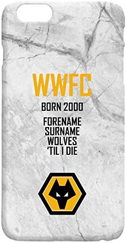 Official PERSONALISED compatible with Wolverhampton Wanderers Wolves Football Til I Die Hard Back Phone Case Iphone & Samsung Compatible