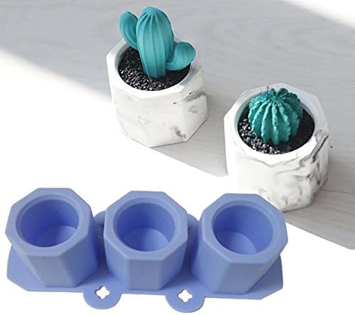 fervory Silicone Molds For Cement Diamond Shaped Silicone Mold For Succulent Plant Flower Pot DIY Gypsum Cement Fleshy Plant Flower Pot Silicone Mould