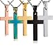 Aienid Stainless Steel Cross Pendant Chain Necklace for Men Women