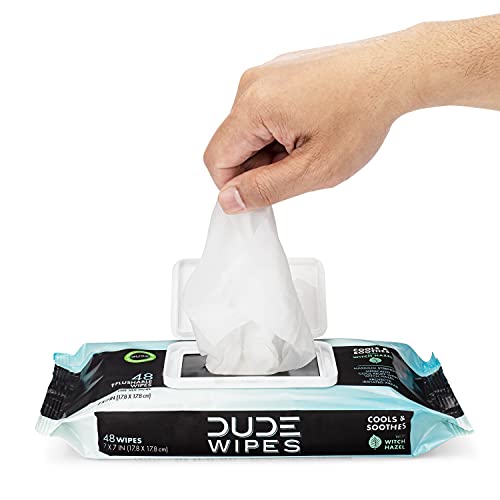 DUDE Wipes Medicated Flushable Wipes 3 Pack, 144 Wipes Unscented