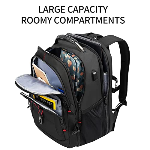 KROSER Large Men's Backpack, 17.3-18.4 Inches XXXL, Laptop Backpack with Pockets RFID Port and Waterproof Portable for Travel/University/Business/College/Men/Women Laptop Backpack