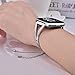 CAGOS Compatible with Fitbit Versa 2 Bands Women, Stainless Steel Bracelet Metal Cuff Accessories Bangle Replacement Wristbands Straps for Fitbit Versa Lite Smarwatch (Silver)