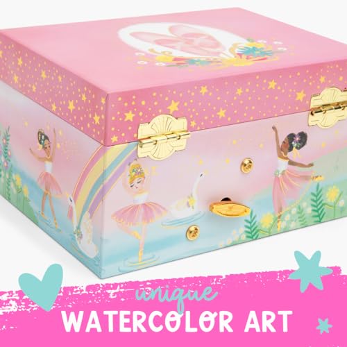 Musical Ballerina Jewelry Box for Girls Kids Music Box with