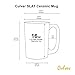 Culver SLAT Ceramic Mug, 16-Ounce, Grey Black, Set of 4