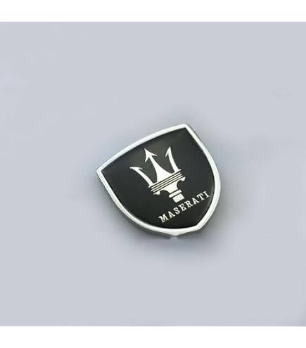 Maserati Trunk Emblem Badge – Glossy Black Letters For Ghibli, OEM Style, Adhesive Back (Part 673001404)