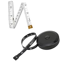 1Pcs White Soft Tape Measure + 1Pcs Black Adjustable Soft Tape Measure for Sewing, Wide Range of uses for Weight Loss, Sewing Tailor, Medical Body Test Volume, Home Measurement and so on