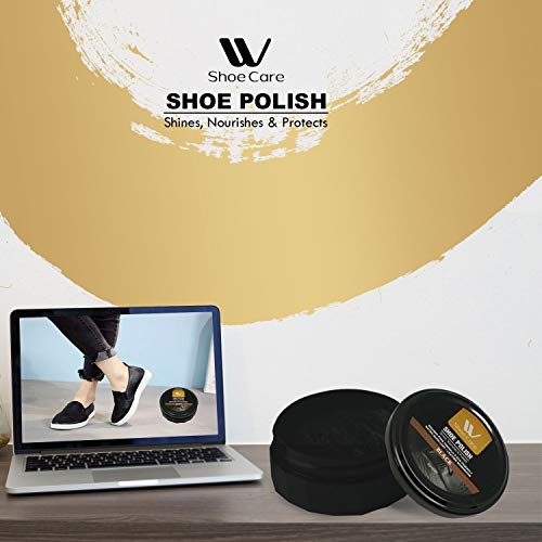 WBM Shoe Care Shoe Polish, Shoe Shining Sponge and Shoe Liquid Polish | Black, Water Resistant and Conditioner Treatment - Thumbnail 7
