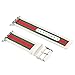 HUANLONG Compatible with Apple Watch Band, Nylon with Genuine Leather Sport Replacement Strap Wrist Band with Metal Adapter Clasp - 42mm - Red/Green/White