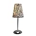 Simple Designs LT3024-ZBA Mini Silver Table Lamp with Animal Print Shade, Zebra