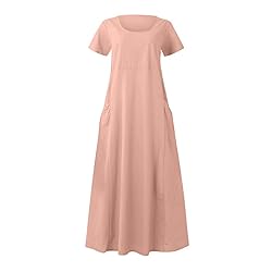 Women's Summer Cotton Linen Long Dress Sleeveless