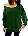 LYXIOF Womens Off Shoulder Sweatshirt Slouchy Shirts Sexy Long Sleeve Pullover Tops