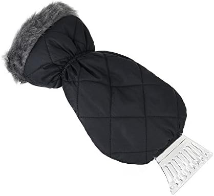 Fontic DEAL Ice Scraper Mitt,Waterproof Windshield Snow Ice Scraper with Glove and Long Handle for Car Truck