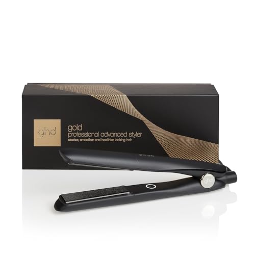 gold, Piastra Capelli Professionale per Piega Liscia e Mossa, Nero