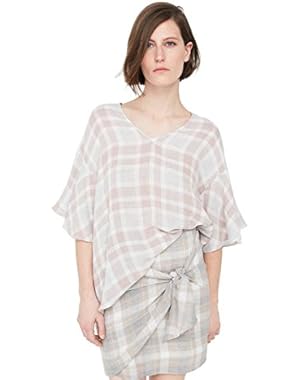 Mango Women's Check Blouse