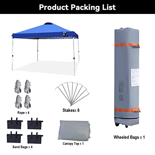 LAUSAINT HOME Pop Up Canopy, Easy Setup Canopy Tents, Portable Folding