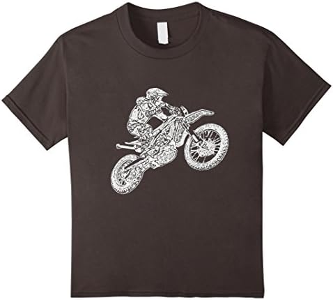 Kids Motorcross Dirt Bike Motorcycle Sketch Art T-shirt 10 Asphalt