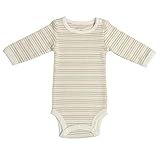 100% Organic Cotton Unisex Baby One Piece Bodysuit Onesie, Chemical & Dye-Free