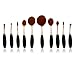 MixBeauty New Fashionable Super Soft Oval Toothbush Makeup Brush Set Foundation Brushes Contour Powder Blush Conceler Brush Makeup Cosmetic Tool Set Rose Gold (10pcs Rose Gold)