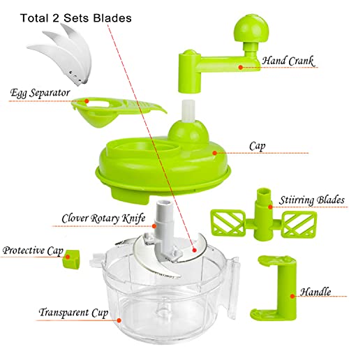 Tenta Kitchen Food processes Hand Crank Food Processor/Manual Food