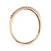 Tesori & Co 10k Yellow or White or Rose Gold Lightweight Dainty CZ Wedding Stackable Band