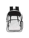 Travelwell The Clarity Clear Outdoor See Through Security Check Backpack Black