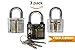 Locksmith Trainer - 3 Pack Practice Padlock - Includes Metal Heavy Duty Cutaway, Transparent Clear Acrylic 7 Spring and Disc Detainer Lock with Keys - Beginner to Professional Picking